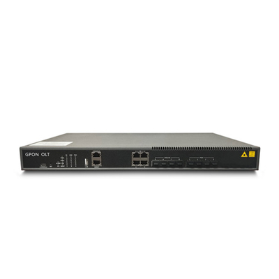 OS-GP04W GPON OLT 8PON Gestion NMS/CLI/Web avec port de liaison montante 4*10GE,alimentation CA/CC,puce Broadcom ZTE,Fiberhome,Huawei fournisseur