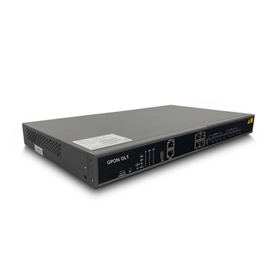 OS-GP04W GPON OLT 8PON Gestion NMS/CLI/Web avec port de liaison montante 4*10GE,alimentation CA/CC,puce Broadcom ZTE,Fiberhome,Huawei fournisseur