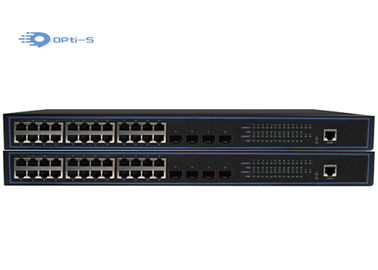 Le système d'exploitation de l'OS-SW24PC 24GE POE PORT est équipé d'un commutateur de classe opérateur pour la gestion FTTB/FTTO NMS/CLI/Telnet. fournisseur