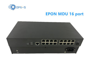 OS-EU16F Mode unique Noir 16 Ports GEPON MDU ONU, accès à plusieurs ménages EPON ONU pour la puce FTTX Realtek fournisseur