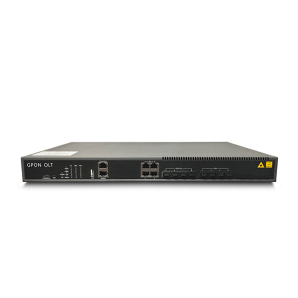 OS-GP04W GPON OLT 8PON Gestion NMS/CLI/Web avec port de liaison montante 4*10GE,alimentation CA/CC,puce Broadcom ZTE,Fiberhome,Huawei fournisseur