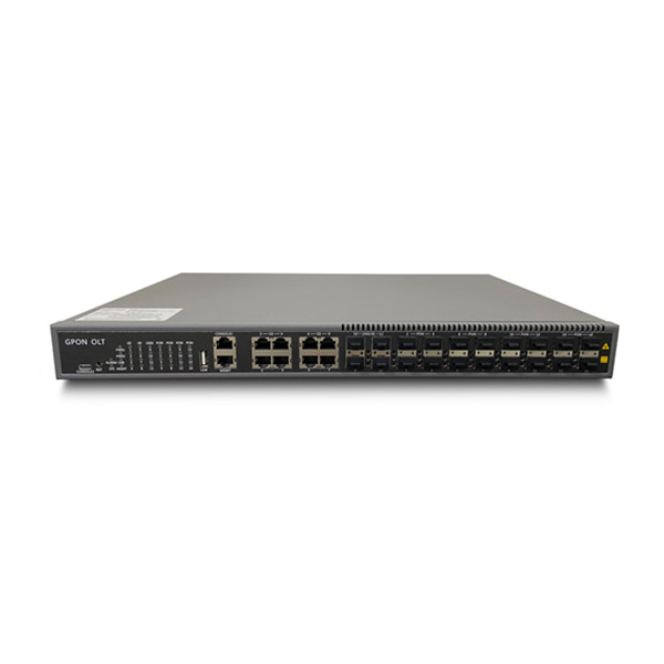 OS-GP16W GPON OLT 8PON Gestion NMS/CLI/Web avec port de liaison montante 4*10GE,alimentation CA/CC,puce Broadcom ZTE,Fiberhome,Huawei fournisseur