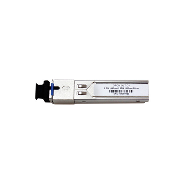 GPON OLT C++ PON Module, TX 1490nm 2.488Gbps RX 1310nm 1.244Gbps MAX Distance de 20KM compatible avec le Huawei zte fibrehome fournisseur