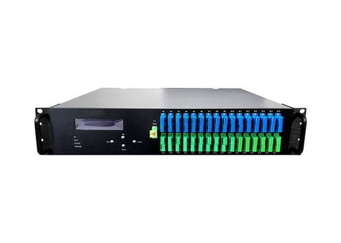 32 ports 19 dBm 1550nm Amplificateur optique EDFA avec connexion WDM à OLT et facile à gérer rentable fournisseur
